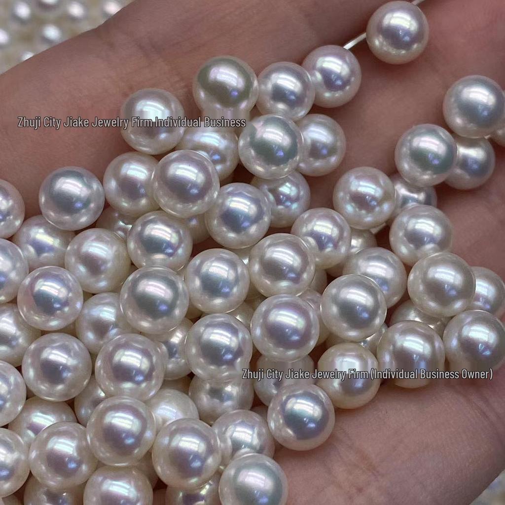 High-Luster 6-6.5mm Almost Flawless Undrilled Natural Freshwater Pearl Beads for DIY Jewelry