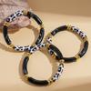 Acrylic Leopard Acrylic Bracelets Wristband Curved Tube Bangle Boho Acrylic Bracelets  Lady Gifts