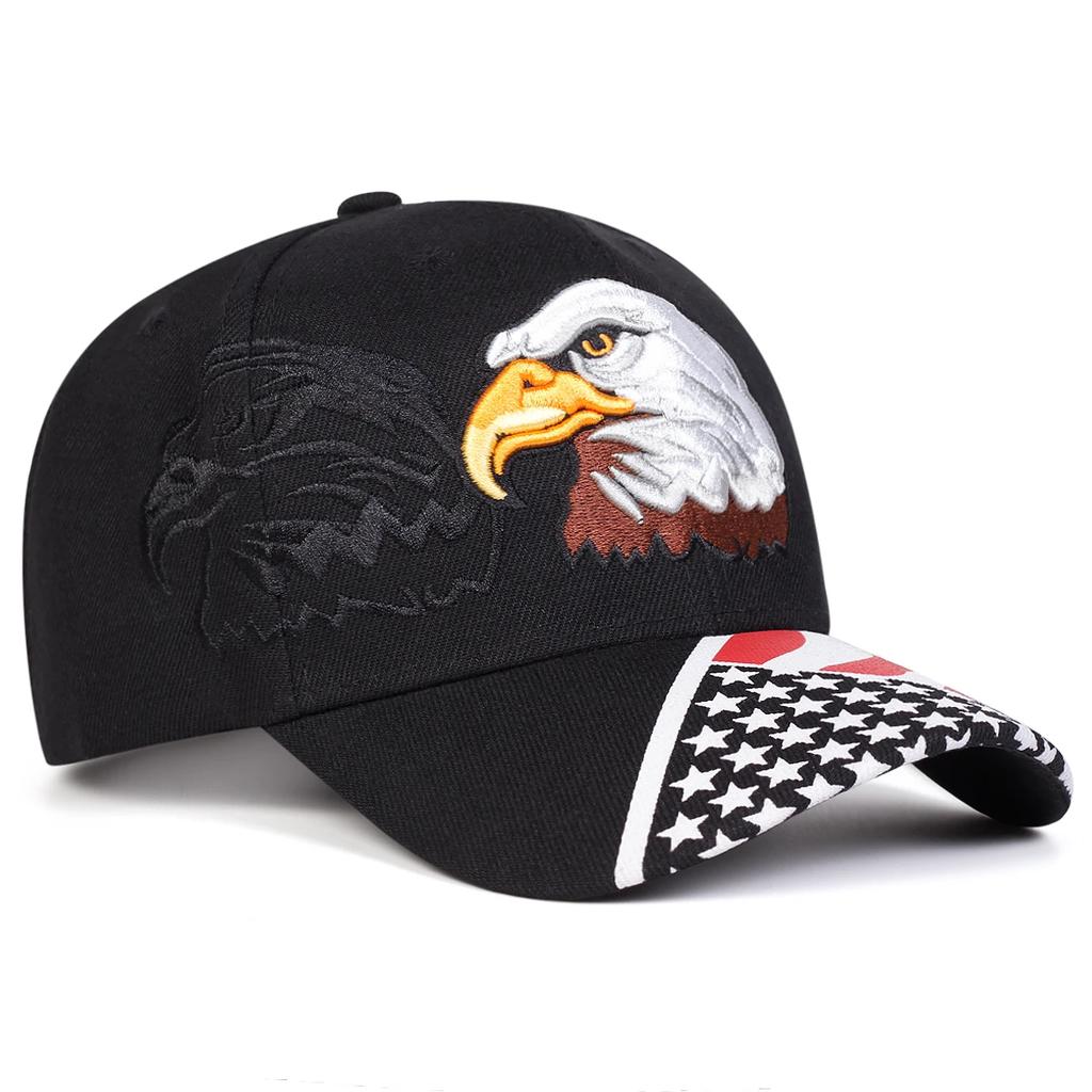 Unisex Adler Stickerei Baseballkappen Frühling Herbst Outdoor Verstellbar Lässig Hüte Sonnenschutzmütze Sportkappe