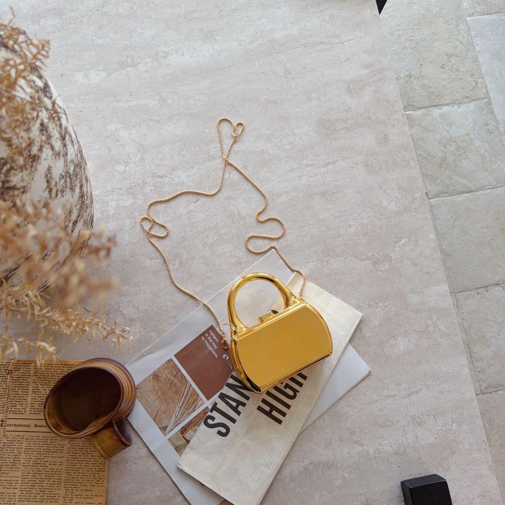 Fashion Chain, Mirror Box, Bag, Women'S Earphone Bag, Mini Lipstick Bag, Oblique Span Small Bag.