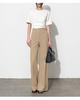 Women's French Double-Waist Straight-Leg Trousers: Hip-Covering, Slightly Flared, Wide-Leg, Casual Suit Pants with Excellent Drape