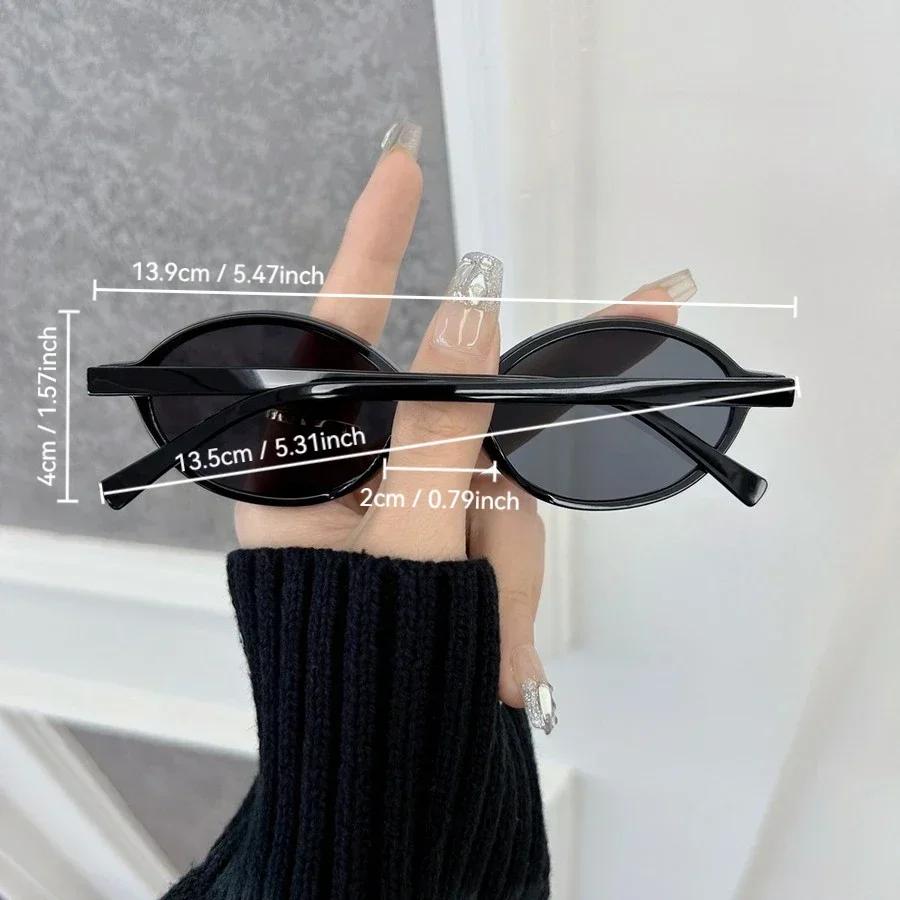 Designer Brand Oval Sunglasses for Women Men Colorful Small Frame Sun Glasses Mirror Lens Cool Fashion Accessories