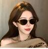 2PCS  Girl Retro Cat Eye Sunglasses Women High-end Metal Travel Sunglasses Square Face Makes Her Look Thin