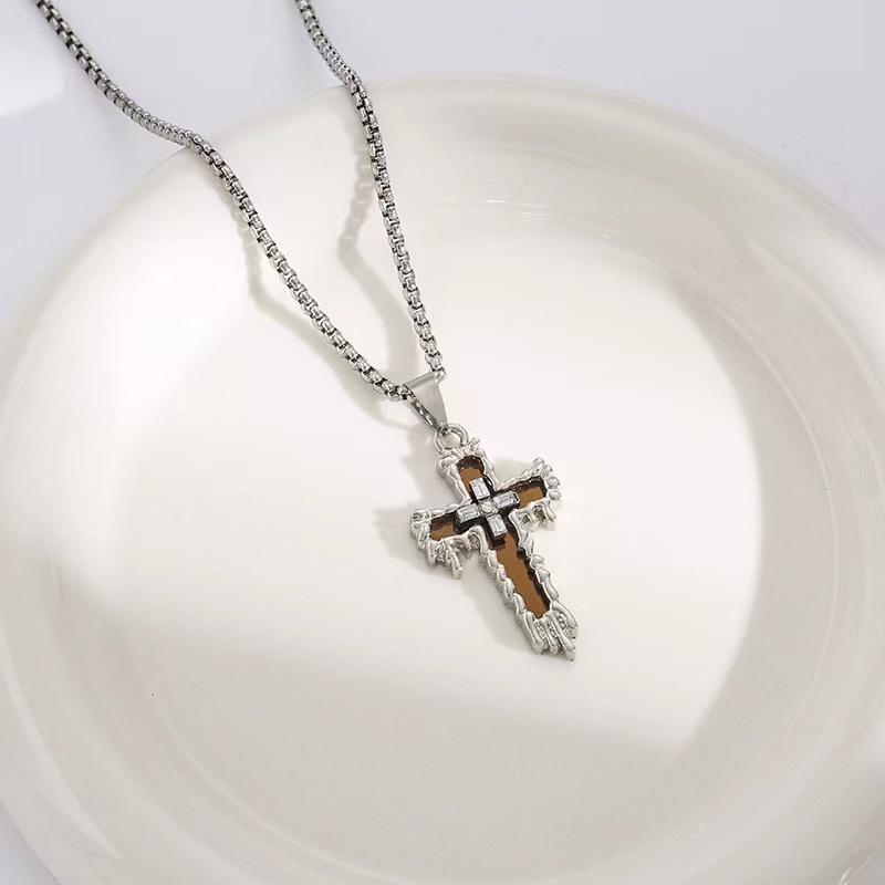 Neues Cross Bungee Sweatshirt Lang Mode Paar Accessoires Halskette Anhänger