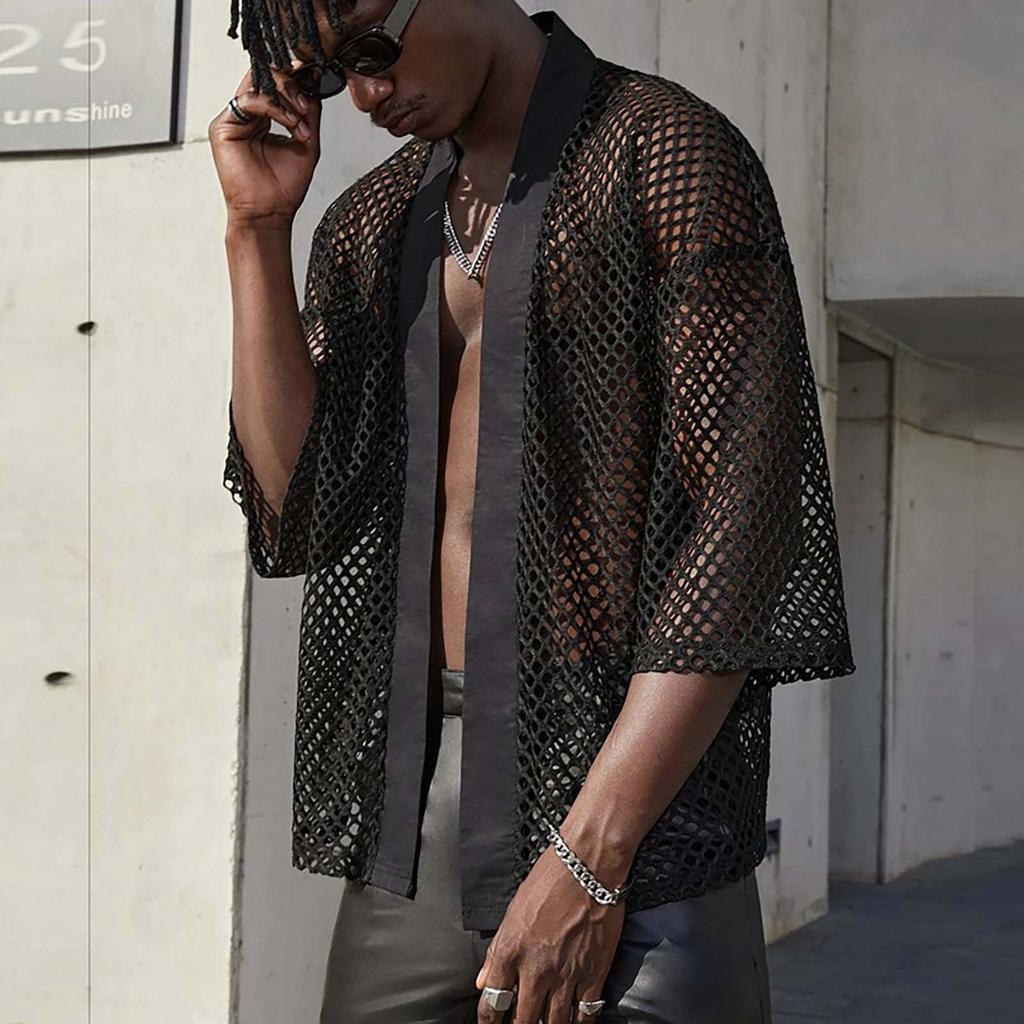 Men's Sleeveless Solid Color Sports V-neck Base Shirt, Swing Neck Vest