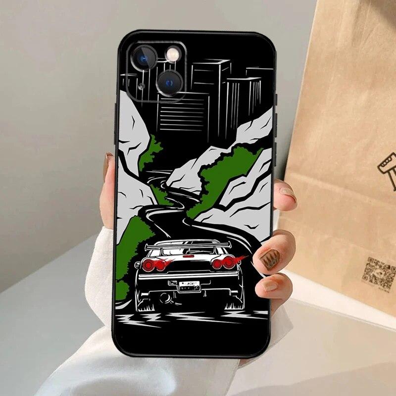 Módní krásný měkký animovaný telefon pro iPhone Max 8 7 Mini 6 11 14 13 Plus X XS 6s Pro XR 12 Straight TPU silikonový měkký kryt