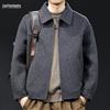 Men's American Style Heavyweight Wool Cashmere Jacket - Double-faced, Thickened, High-end, Plus Size Casual Outerwear for 2025.