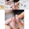 Holiday Snowflake Ear Studs With Silver Finish For Ladies Gift Accessory