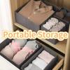 Foldable Fabric Storage Bin Non-Woven Compartment Organizer for Underbed Wardrobe Clothes Underwear Breathable Multi-Size Home