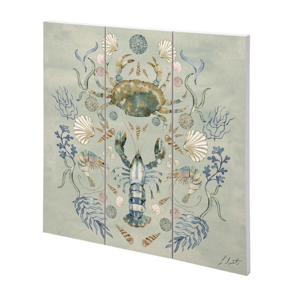 Louise Nisbet Crustacean Celebration Wood Plaque