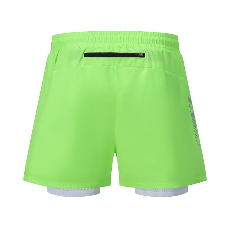 2024 Men's Quick-Dry Running Shorts: European American Two-in-One with Pocket & Sweat Towel