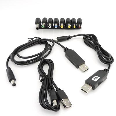 Câble d'alimentation USB Boost DC 5V à 9V 8.4V 12V 12.6V 8 broches mâle 3.5mm 4.0x1.7mm jack Step UP Module Convertisseur connecteur Adaptateur prise