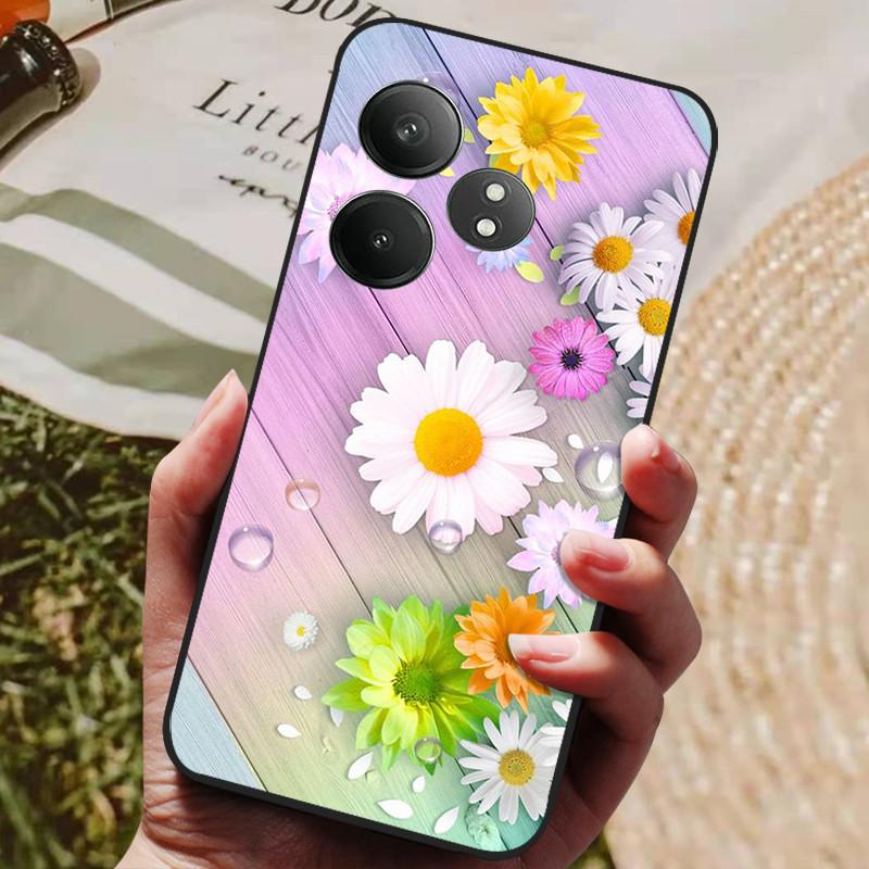 Phone Cover For Realme GT 6 Case Silicone Black Bumper Soft TPU Coque for Realme GT 6T Case Protector Funda Realme GT6 GT6T Bag