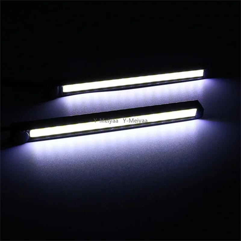 2PCS Universal 12V Ultra Thin Bright LED Car COB Daytime Running Lights SuperBright Low Cosumption Auto DRL Fog Driving Lamp