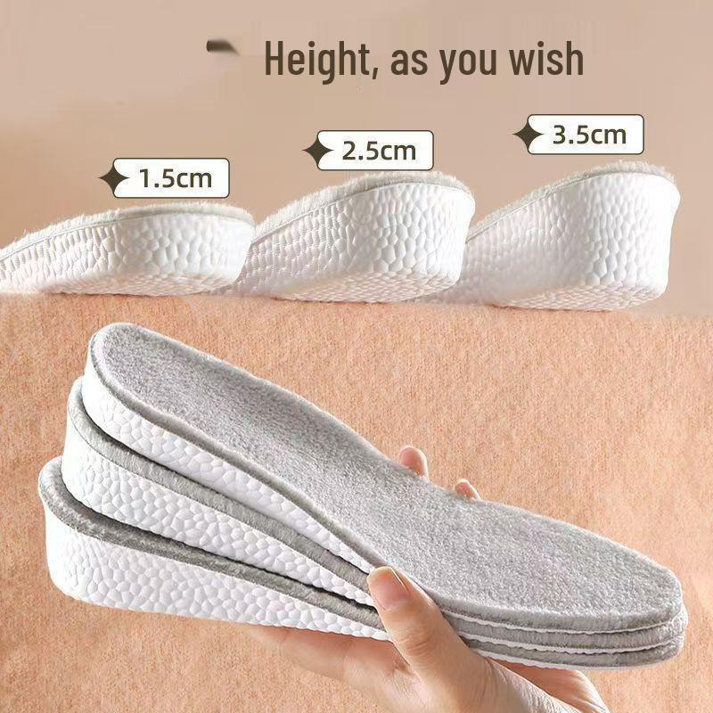 Height-Boosting Fleece Insoles for Men and Women – Warm, Thick, and Invisible for Winter Martin Boots.