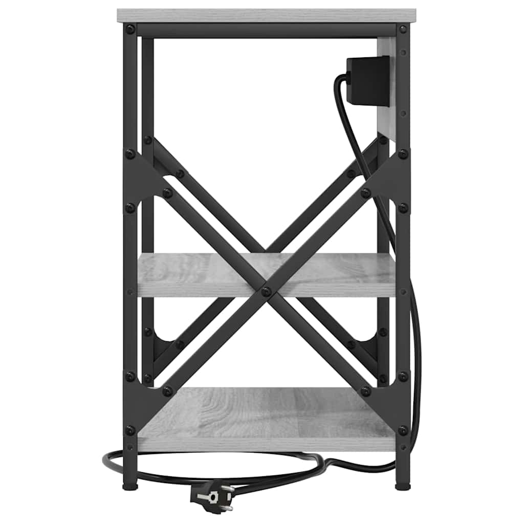 Nightstand Grey Sonoma 41 x 31 x 51 cm Particleboard
