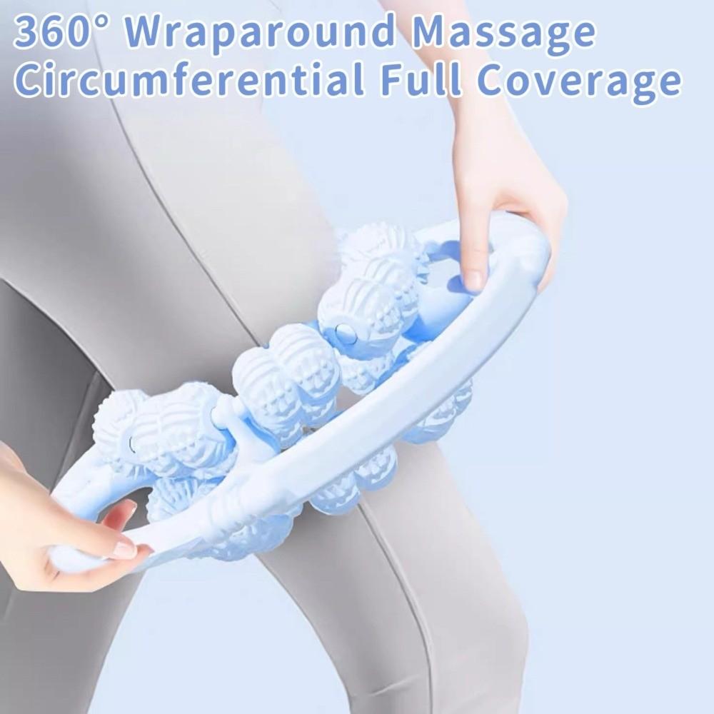 Handheld Annular Leg Clamp Massager 32 Wheels Muscle Massager Roller  Body Massager Relax