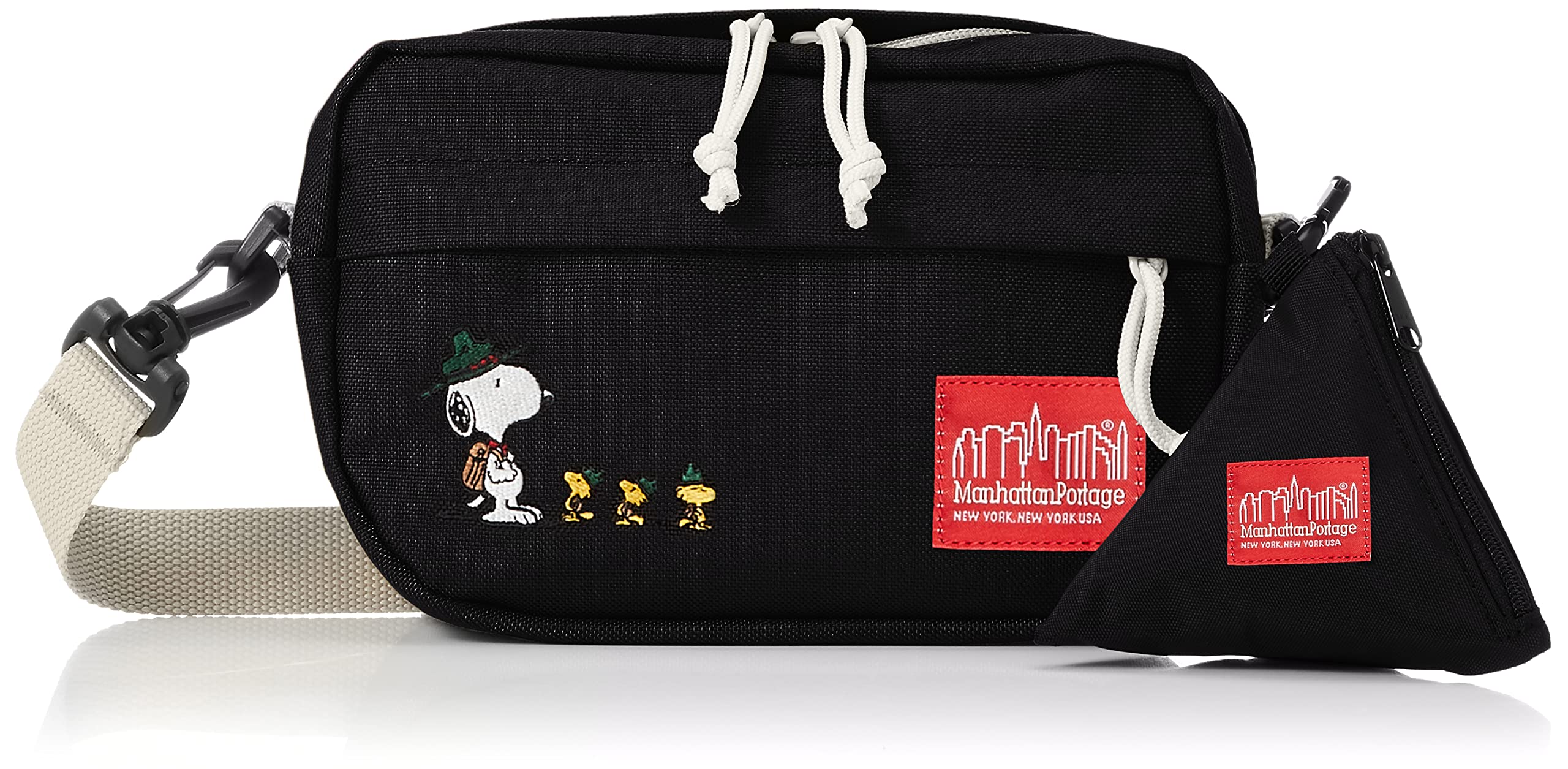 

Manhattan Portage Official Mulberry Shoulder Bag in PEANUTS Design Black (FW2022)