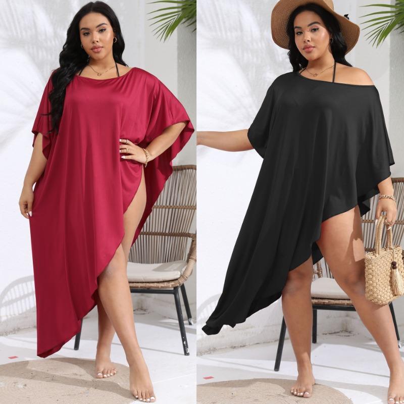 Women's Summer One Neck Off The Shoulder Irregular Holiday Beach Dress