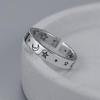 Fashion open ring actress month, smiley face, five-pointed star, personalized niche couple ring jewelry
