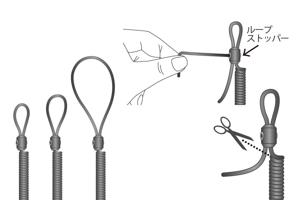 Daiichi Seiko Safety Rope 1515 Silver with Carabiner, for Fishing