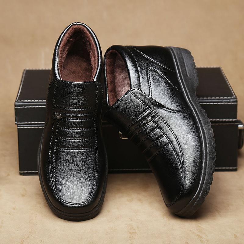Winter plush warm plush high-top leather shoes men's shoes cotton shoes non-slip overalls men's shoes