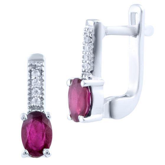 

Срібні сережки з натуральним рубіном 1.301ct (1764565) rubine червоний колір
