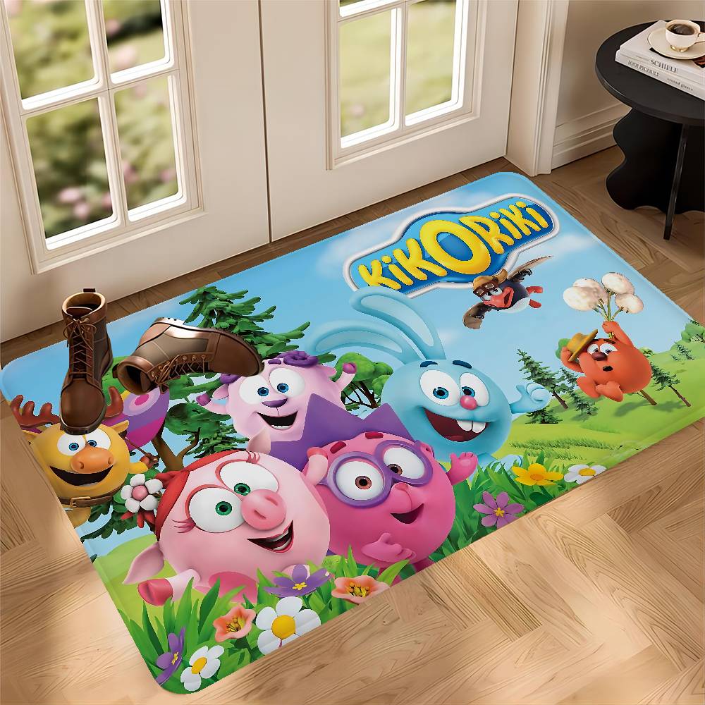 Cartoon K-KikoRiki Hallway Carpet Non-Slip Laundry Room Mat Laundry Decor Balcony Child Living Room Toilet Rug