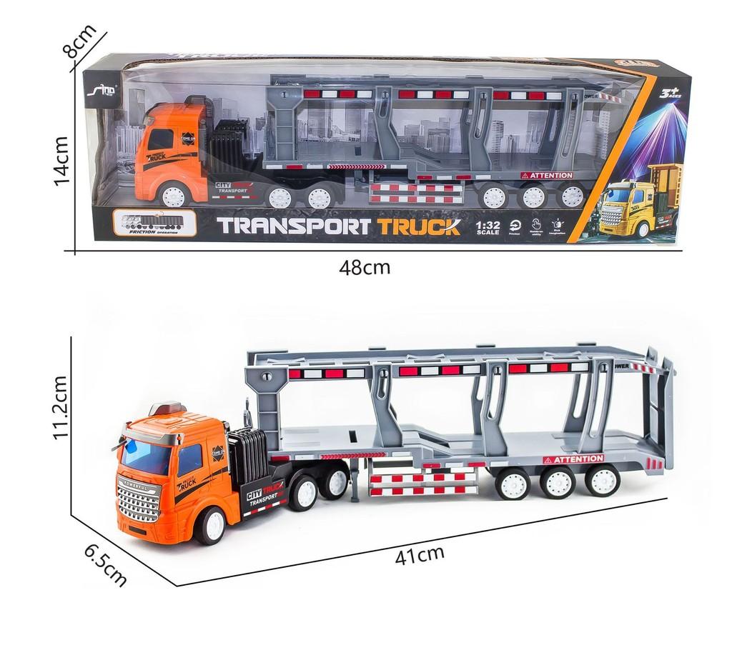 Double Trailer Decker Container Truck Engineering Vehicle Model Children Toy