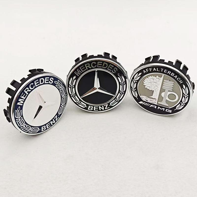 4Pcs 75mm Car Floating Wheel Center Hubcaps For Mercedes Benz W204 205 A B C E S CLA CLK ML GLK GLA GLB GLC CLA AMG Accessories
