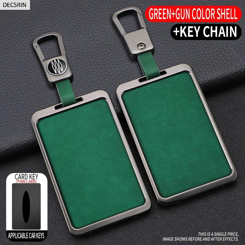 Metal High Quality Leather Shell for Tesla Model 3 Model Y Car Startup Card Key Holder Protector Case Fob Cover Auto Accessories
