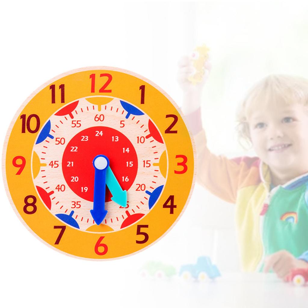 Wooden Cognitive Clock Improve Observation Teaching Clock Educational Toy for 4 To 6 Years Old Kids