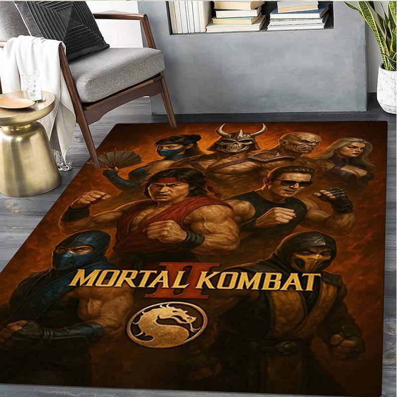 1Pc Mortal Kombat Print Rug - home decoration Carpet For Living Room Bedroom Flooring Computer Chair Area Rug
