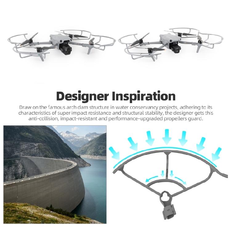 Wing Fans Protective Rings Antiscratch Cover Propellers Guard for AIR 3 Drones Quick-release Props Cage