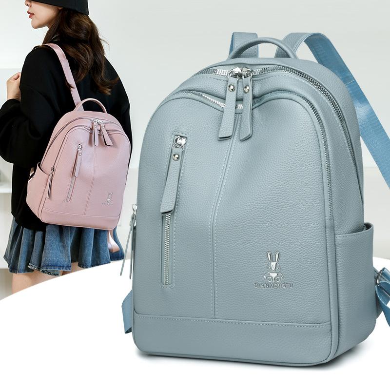 Backpack Women's New Trendy Commuter Simple Large Capacity Backpack Shoulder Bag Leisure Travel Bag Women's Bag Fashion