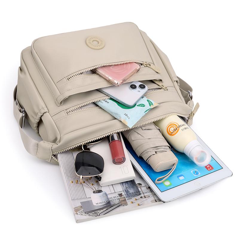 Commuter Shoulder Bag Women's Crossbody Bag Lightweight Water-Repellent Nylon Bag
