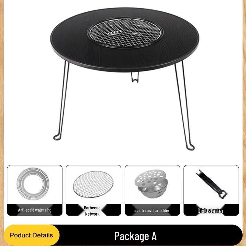 Anmu Outdoor Portable Charcoal BBQ Grill Table