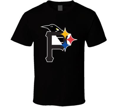 Pittsburgh Pennsylvania Profi Sportcsapatok Logó Mashup Városi Büszkeség Szurkolói Póló