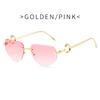 Vintage Rimless Sunglasses  Women Gradient Sunglasses Summer Shades Fashion UV400 Frameless SunGlasses Ladies Eyeglasses