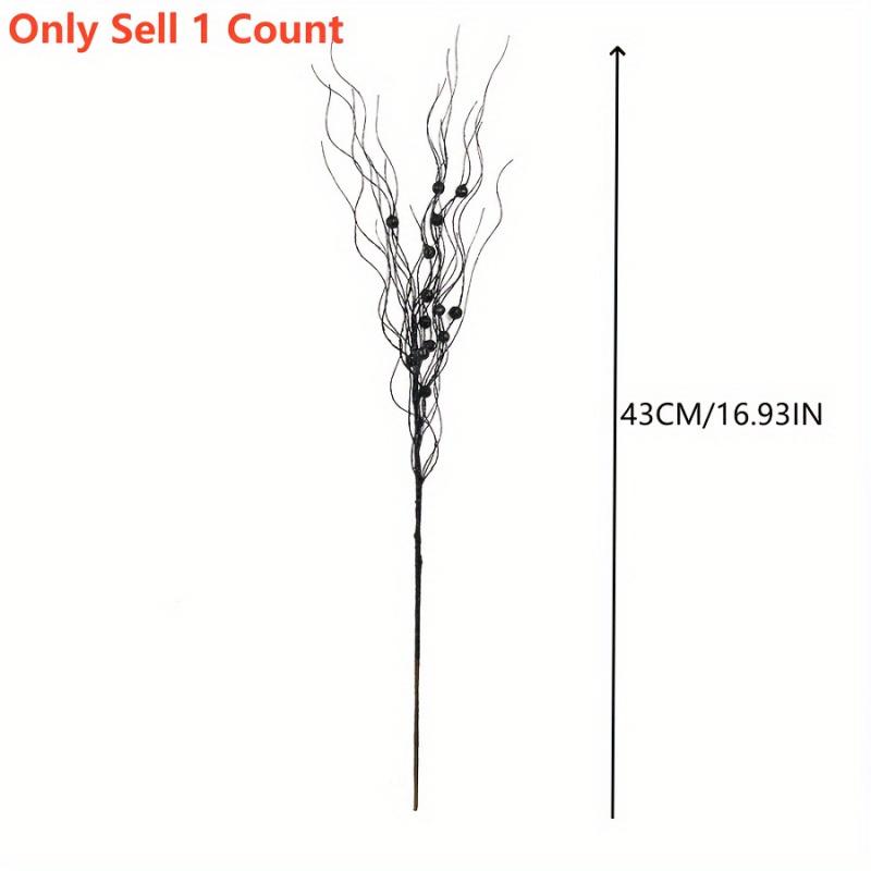 1pcHalloween Artificial Berry Branches Thanksgiving Party Table Glitter Berry Flower Arrangement Autumn Garden Decoration Orname