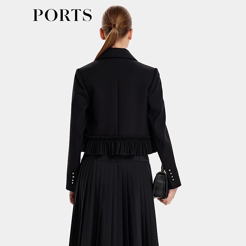 Ports Women's Ruffled Wool Short Jacket