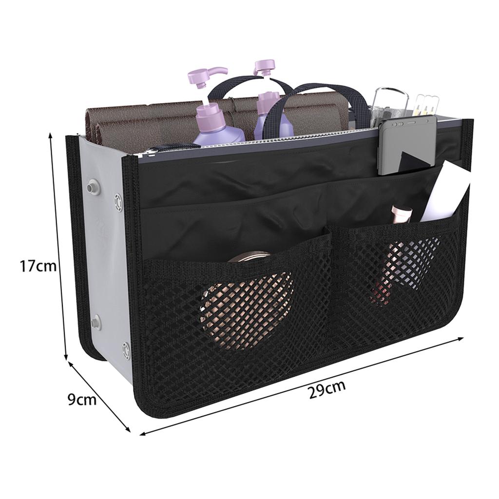 Cestovní vložkový organizér taška Dámská Nylonová vložka organizér Kabelka Peněženka Více velkokapacitní Dámská vložková taška Podšívka Kosmetická taška