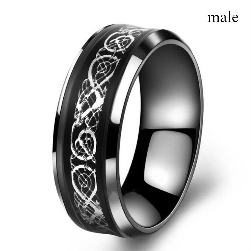 Men Women 316L Stainless Steel Dragon Design 6mm Ring Band Size 6-10 NEW SS92 Men Women 316L Stainless Steel Dragon Design 6mm Ring Band Size 6-10 NEW SS92