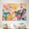 Blumen-Wandteppich Botanische Wanddekoration Blumen-Wandkunst Natur-Ästhetik Raumteiler Böhmische Dekoration Schlafzimmer-Kulisse