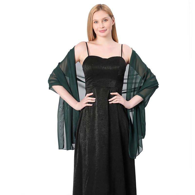 High-Quality Extra-Long Chiffon Shawl for Bridesmaid or Evening Gown