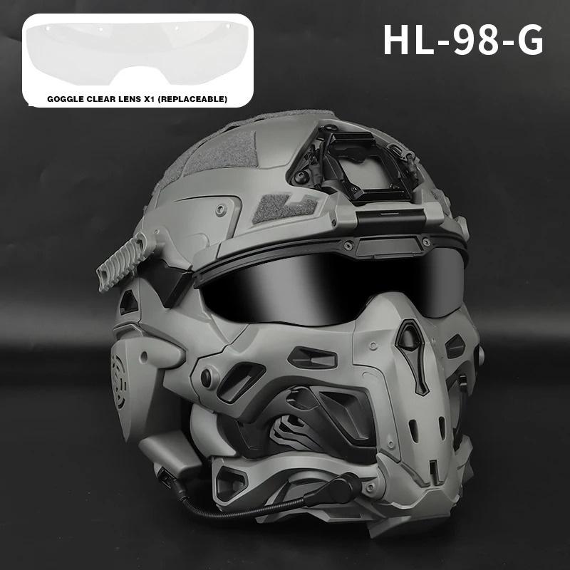 ABS Outdoor Casco Protector Built-in Headset Lens Multiple Color Safety CS Game Full Face Field Cover Tactical Mask Helmet
