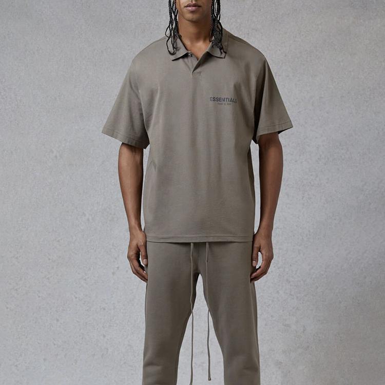 Fear of God Essentials Fall/Winter 2020 Polo Shirt Unisex Tops Taupe FOG-FW20-212
