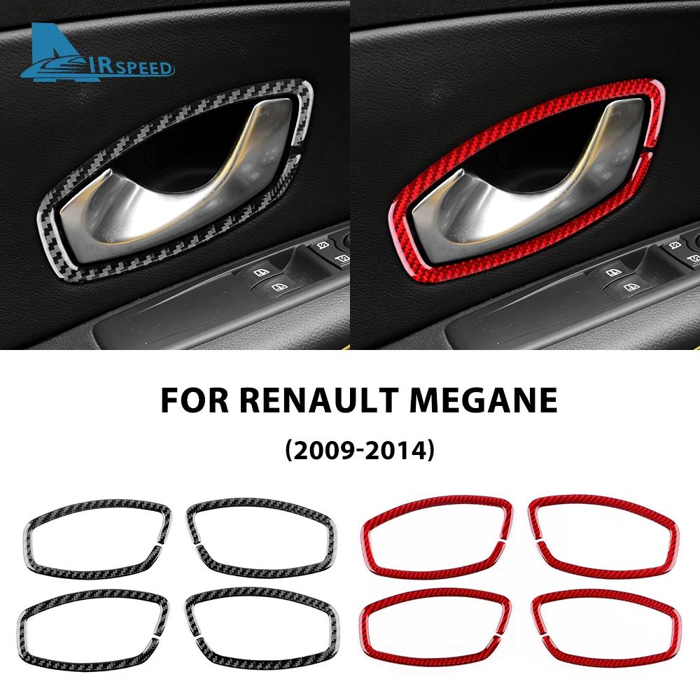 Echter Weicher Karbonfaser-Aufkleber für Renault Megane 3 RS 2009 2010 2011 2012 2013 2014 2015 LHD RHD Innen Türgriff Rahmen
