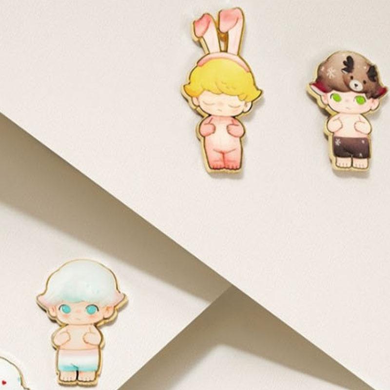 New POP MART DIMOO Classic Reproduction Collection Badge Brooch Blind Box Products Single Mystery Box/Full Box 12 Pcs 1230131101