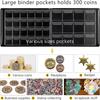Coin Collection Supplies Holder Book for Collectors, 300 Bags Coin Collector Organizer Storage Box Case Album for 20/25/27